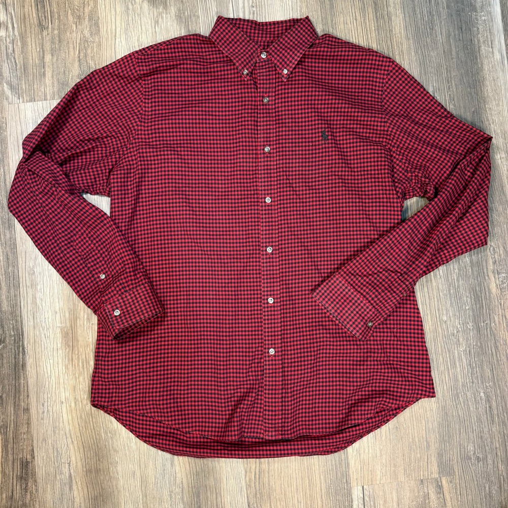 Ralph Lauren Americana Lumberjack Classic Fit Red Gingham Button Down XL Shirt